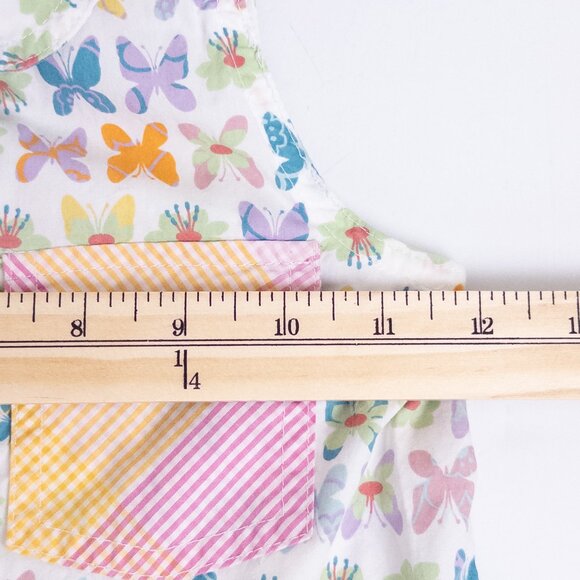 Oilily Butterfly Print Snap Front Sleeveless Shirt Dress White Multi Girls 3Y - Picture 11 of 11